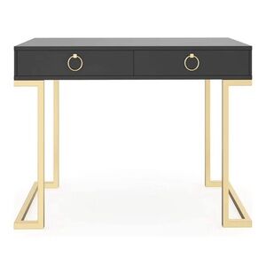 Black and Gold Modern Accent Desk